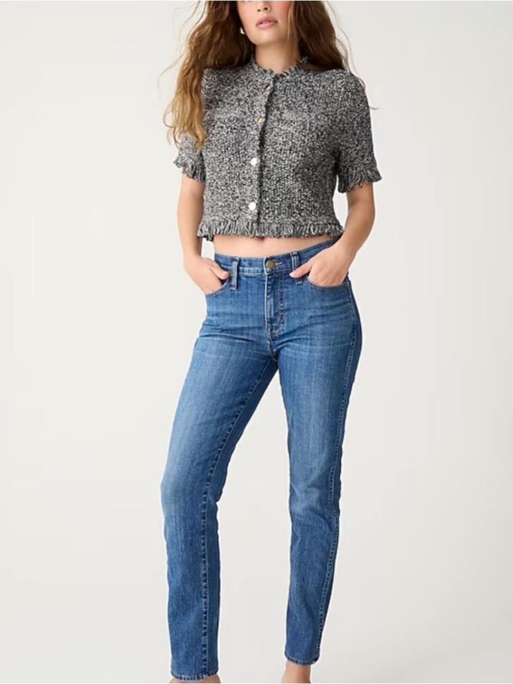J.Crew 9" vintage slim-straight jean in medium wash size 27